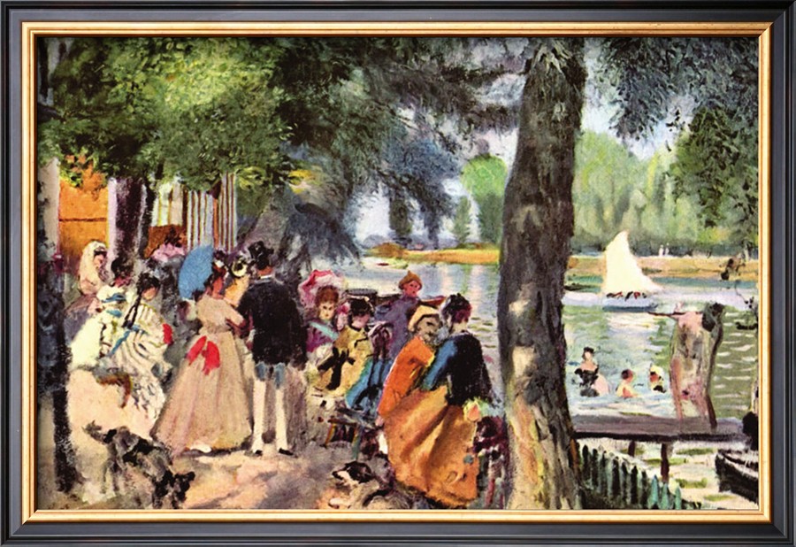 La Grenouillere - Pierre-Auguste Renoir painting on canvas